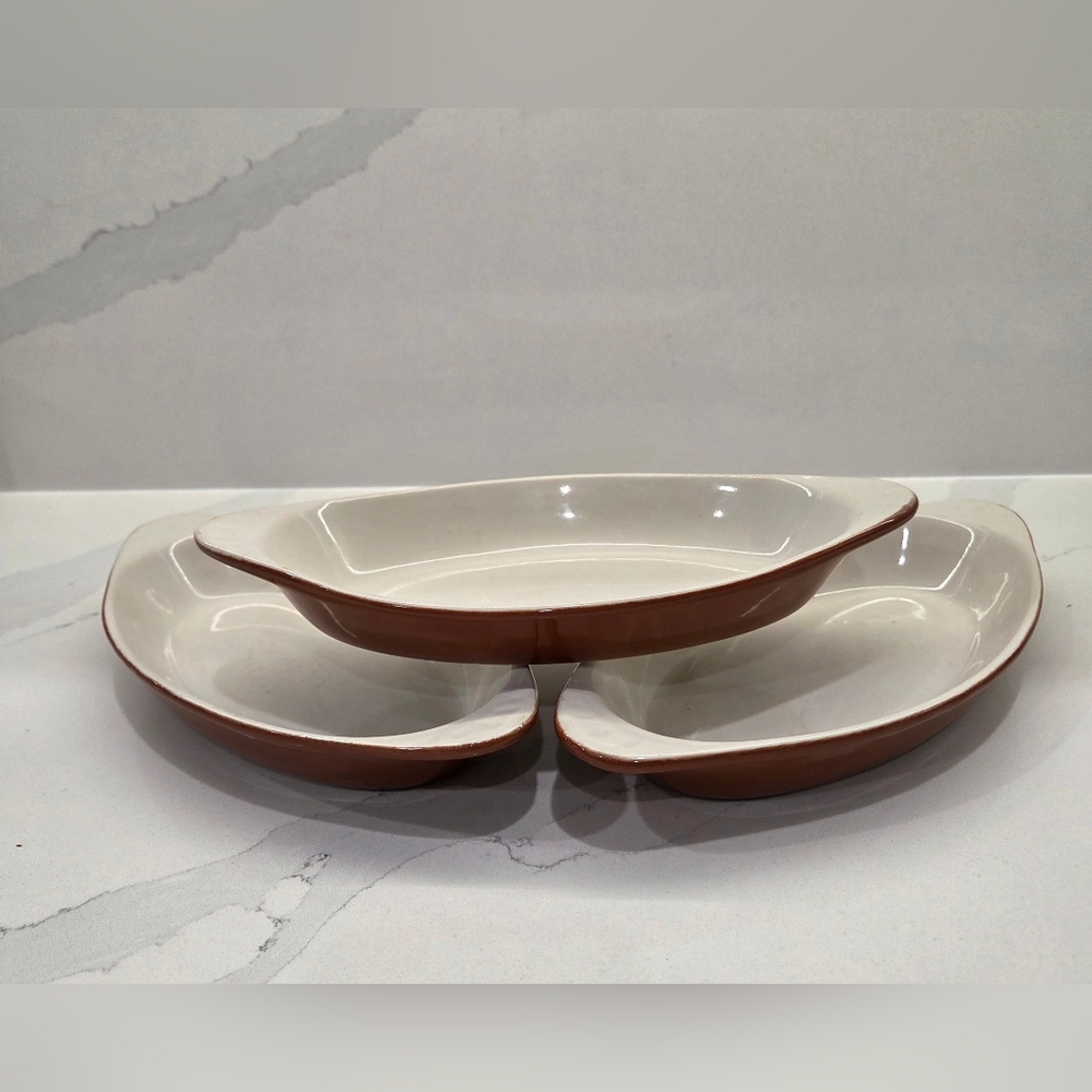 H. F. Coors Chefsware 75H Au Gratin Casserole Dishes-Set Of 3